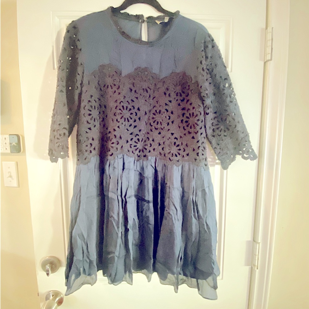 Sea New York silk eyelit mini dress